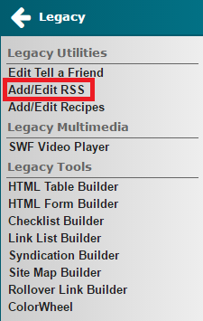 Add Edit RSS