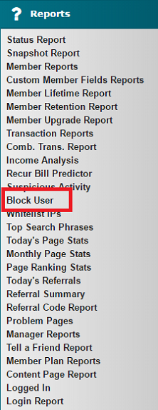 Block User