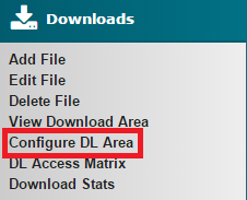 Configure DL Area
