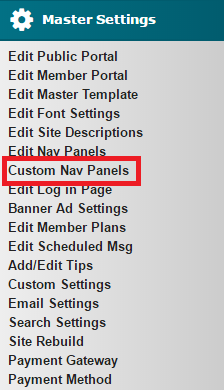 Custom Nav Panels