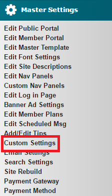Custom Settings