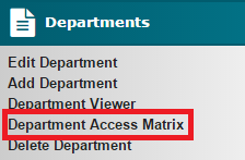 Department Access Matrix