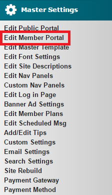Edit Member Portal
