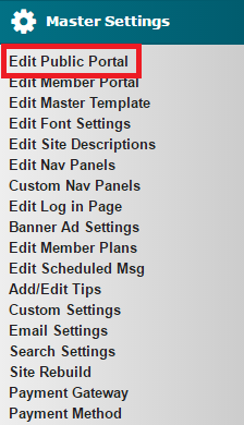 Edit Public Portal