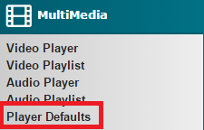 Player Defaults