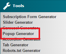 Popup Generator