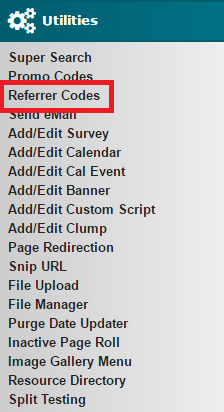 Referrer Codes