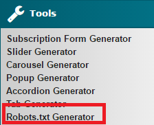 Robots txt Generator