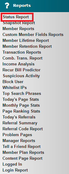 Status Report
