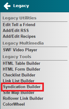 Syndication Builder