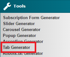 Tab Generator