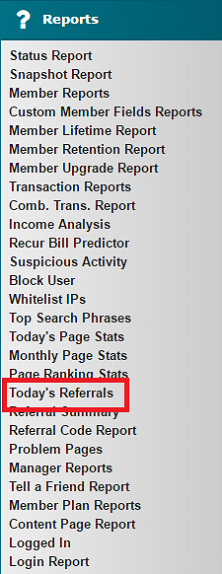 Todays Referrals