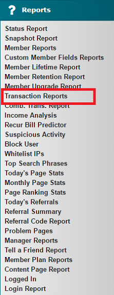 Transaction Reports
